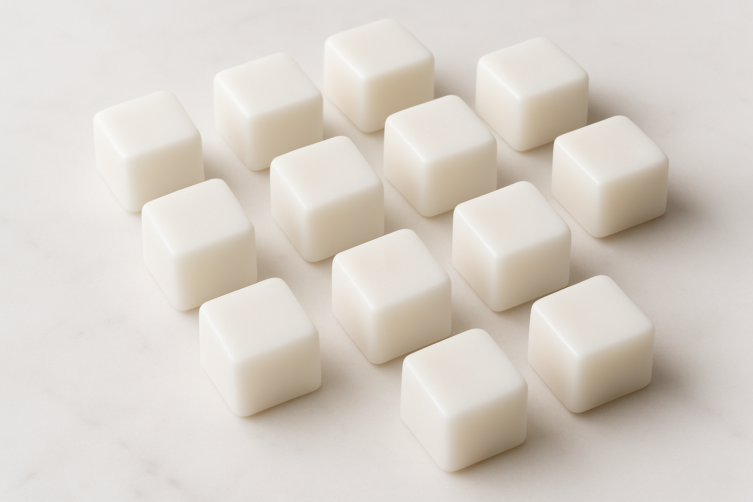 square wax melts white color
